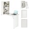 Costway Wall Mounted Computer Convertible Desk Floating Desk w/ Storage Bookcases White